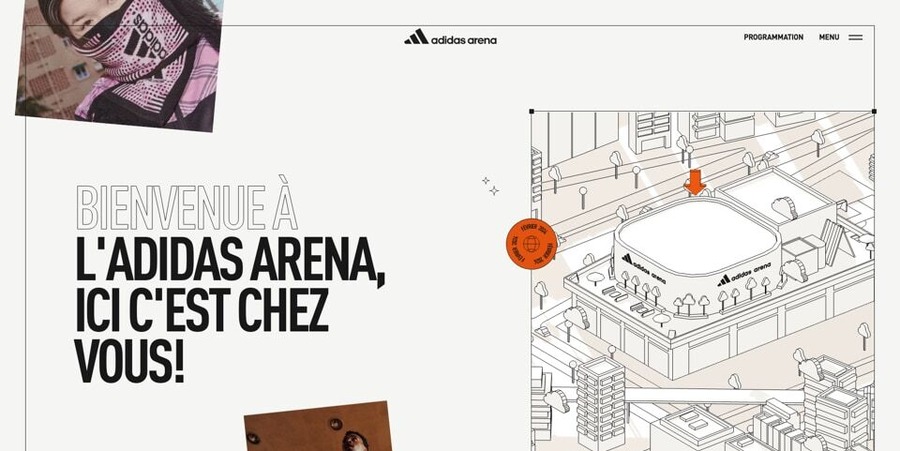 Adidas arena on Inspiration Supply - Web Design Inspiration Gallery